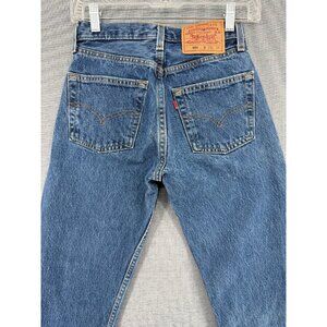 Vintage Levis 501 Jeans Womens 26x34 Medium Wash Blue Denim USA Made 90s Y2K